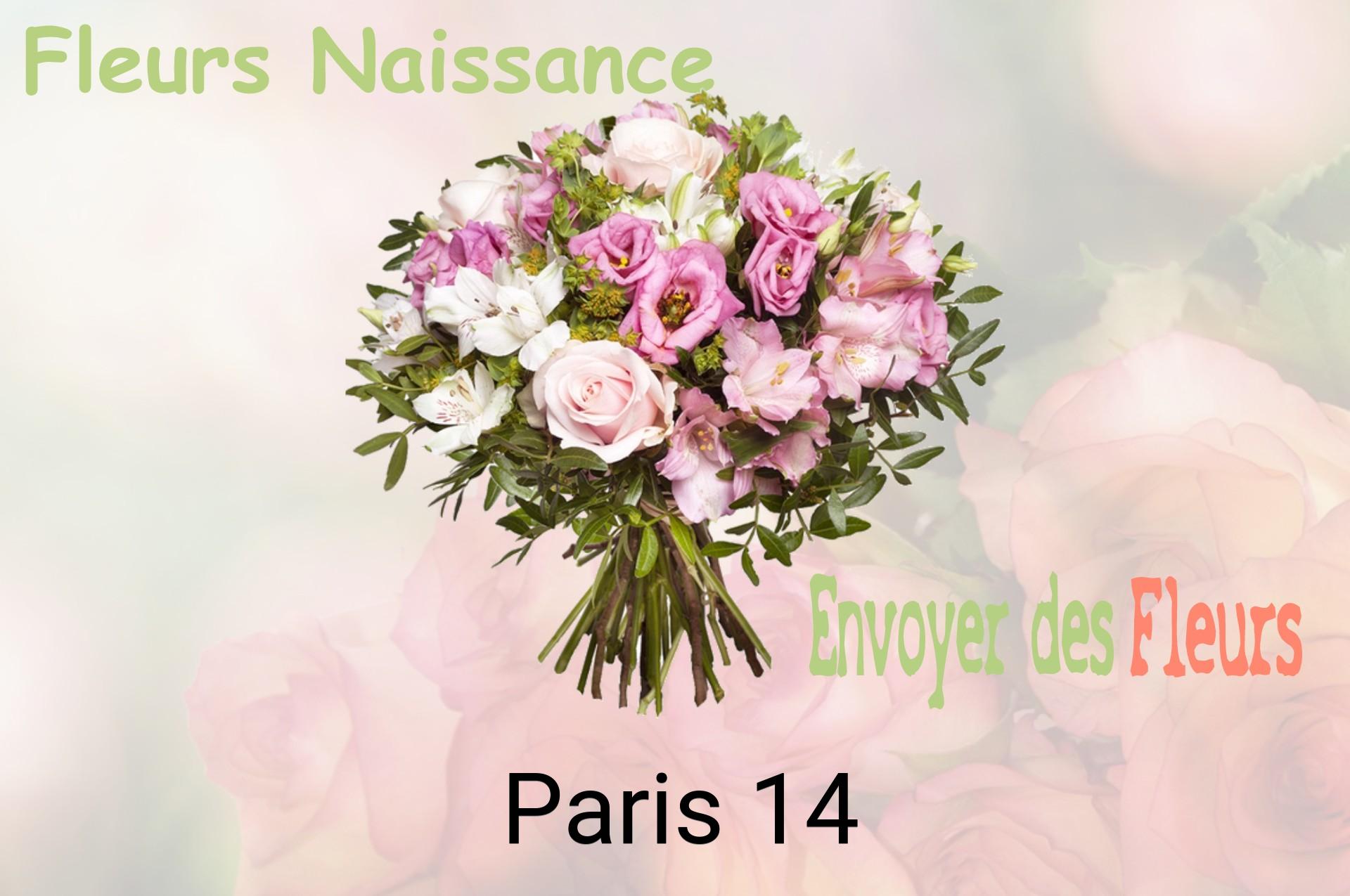 Bouquet de fleurs de naissance livré à Paris-14