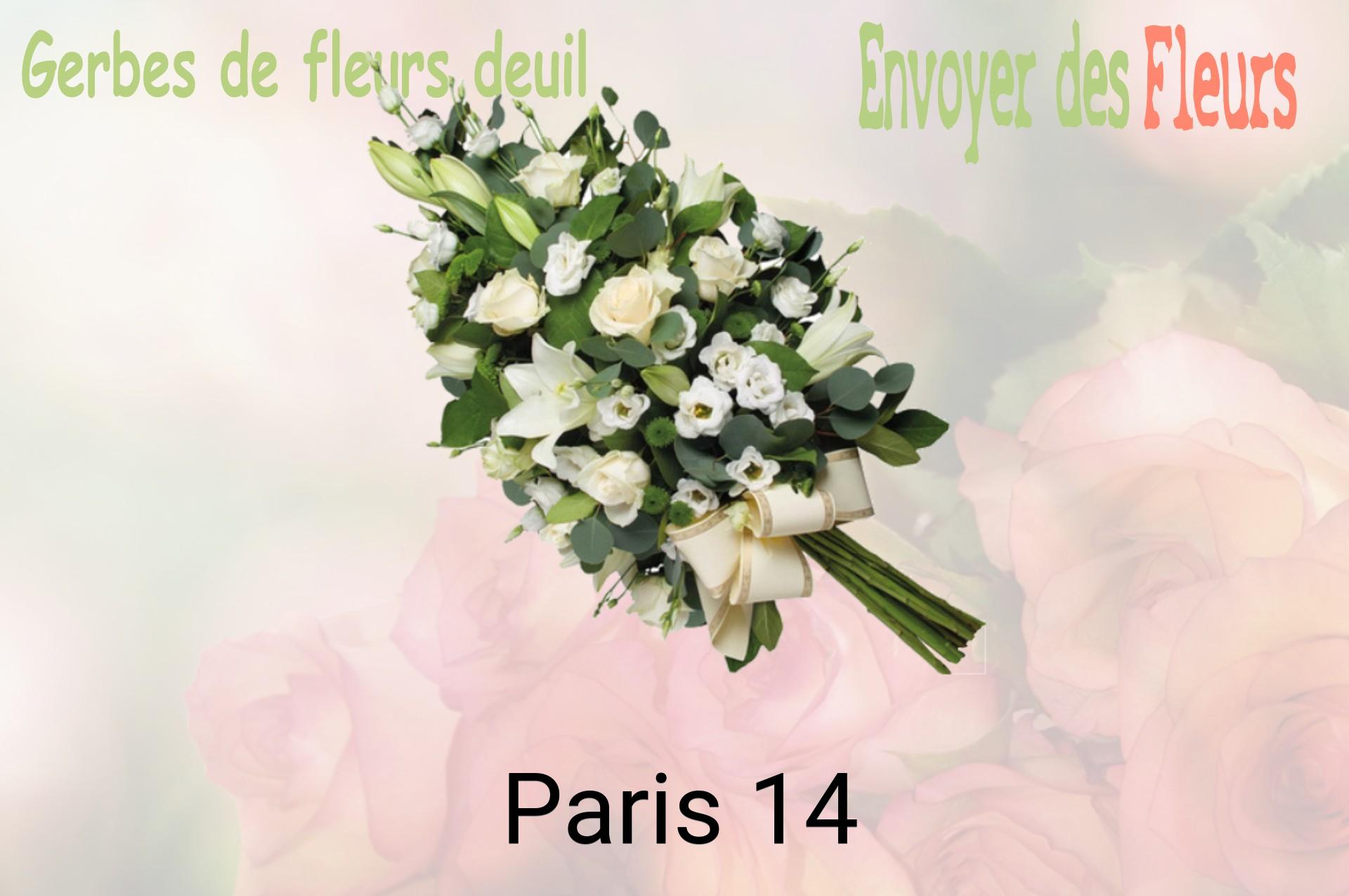 Gerbe de fleurs de deuil livrée à Paris-14